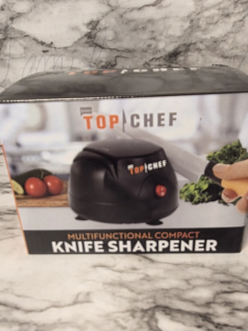 TOP CHEF Multifunctional Compact Knife Sharpener - Black NEW IN BOX